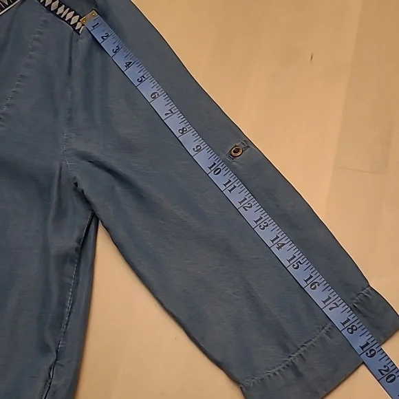 LIKE NEW Y2K Kenneth Cole Reaction Denim Look with Western Trim Mini Dress/Tunic - Picture 6 of 13